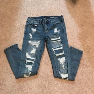 Bebe Distressed Skinny Jean